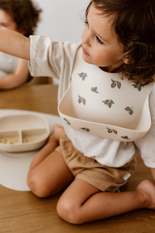 Bavoir en Silicone « Amandes »