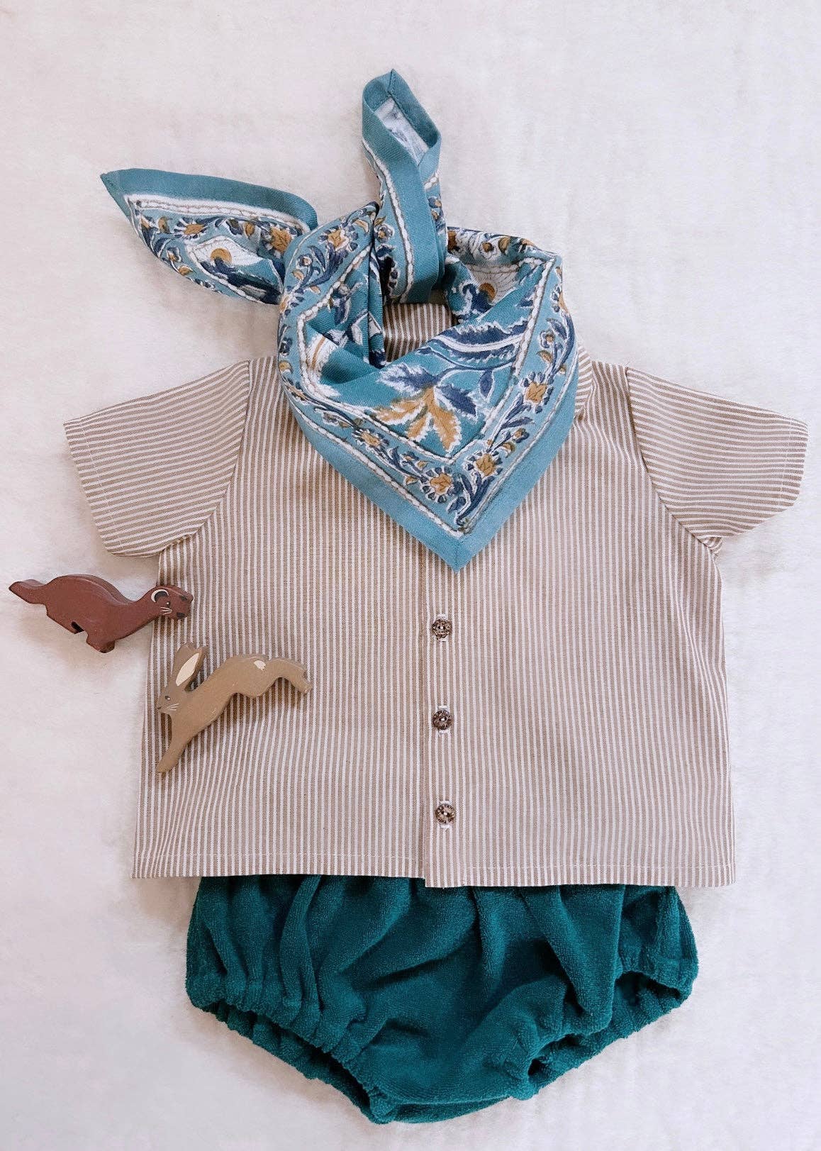 Foulard Bébé & Enfant Delhi – Céladon, 50 cm