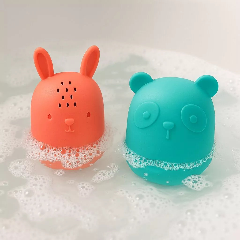 Jouets de Bain – Panda & Lapin Aspergeurs en Silicone